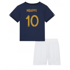 Francja Kylian Mbappe #10 Koszulka Podstawowych Dziecięca MŚ 2022 Krótki Rękaw (+ Krótkie spodenki)